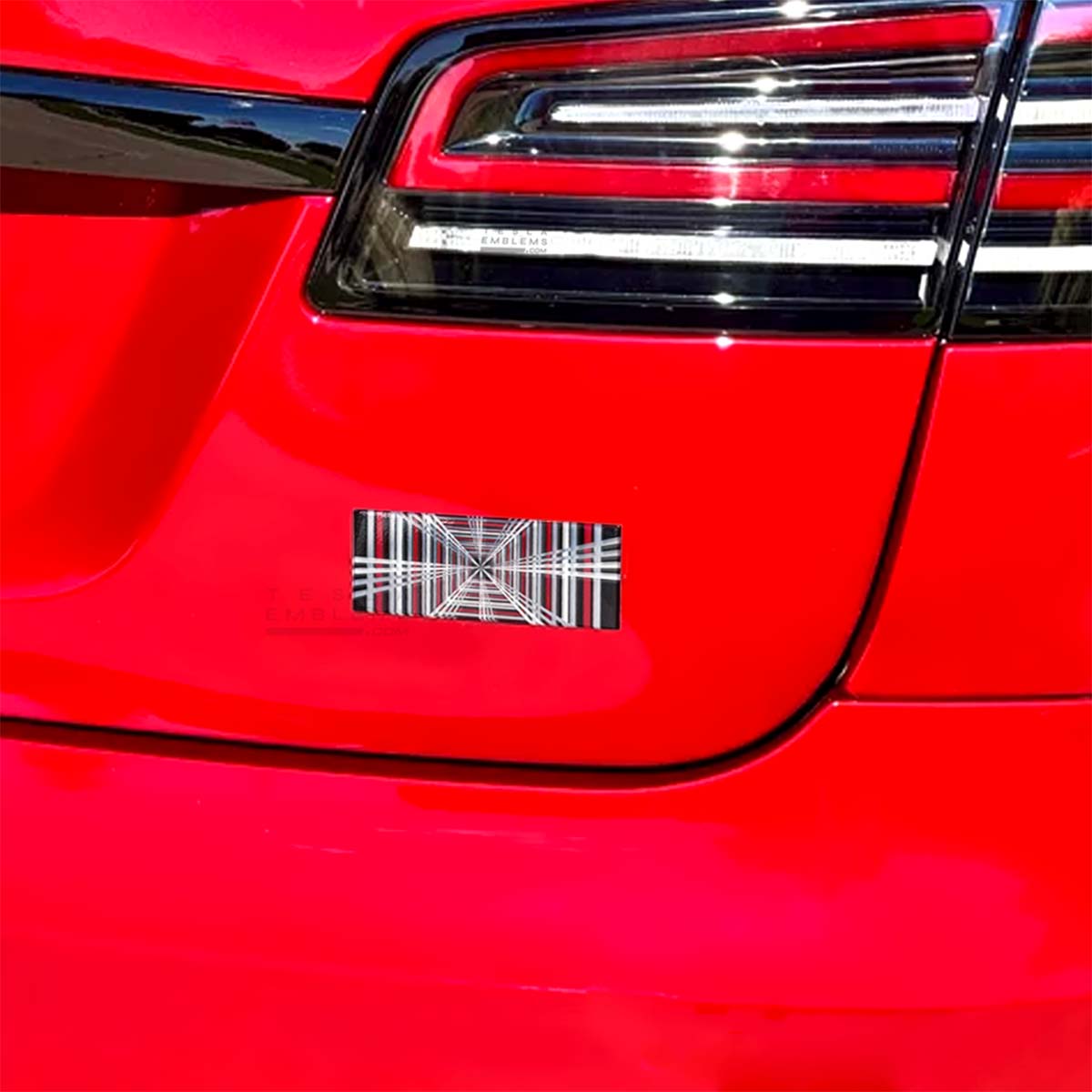Plaid Performance Mode Badge | Embossed Metal Rear Trunk Badging