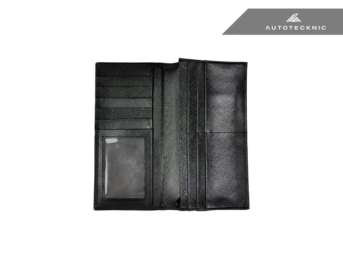 AutoTecknic Carbon Fiber Long Leather Wallet Pouch
