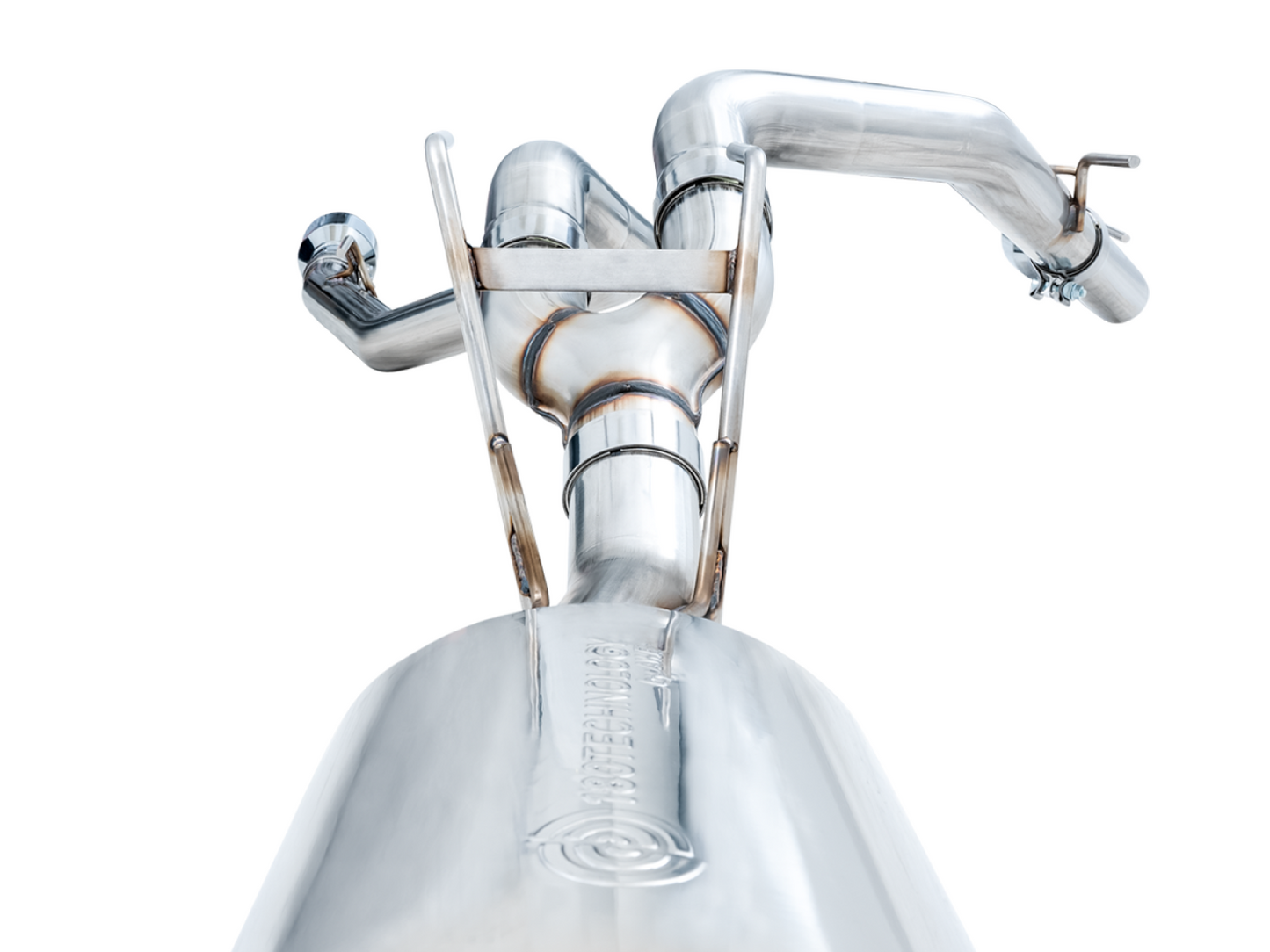 AWE Tuning 0FG Dual Rear Exit Catback Exhaust for 4th Gen RAM 1500 5.7L (with bumper cutouts) - Chrome Silver Tips 3015-32002