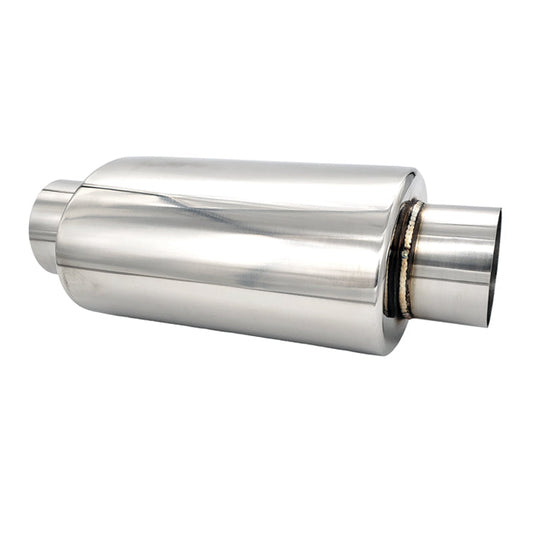 Ultra Quiet Resonator - 2.500" Inlet/Outlet x 13.75" Long - 304 Stainless