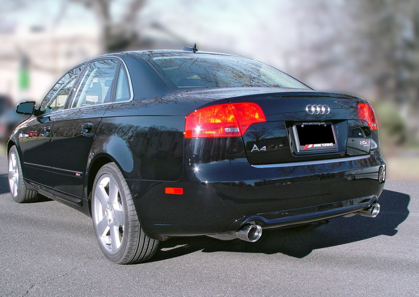 AWE Tuning Touring Edition Dual Tip Exhaust for Audi B7 A4 3.2L - Diamond Black Tips 3040-33012