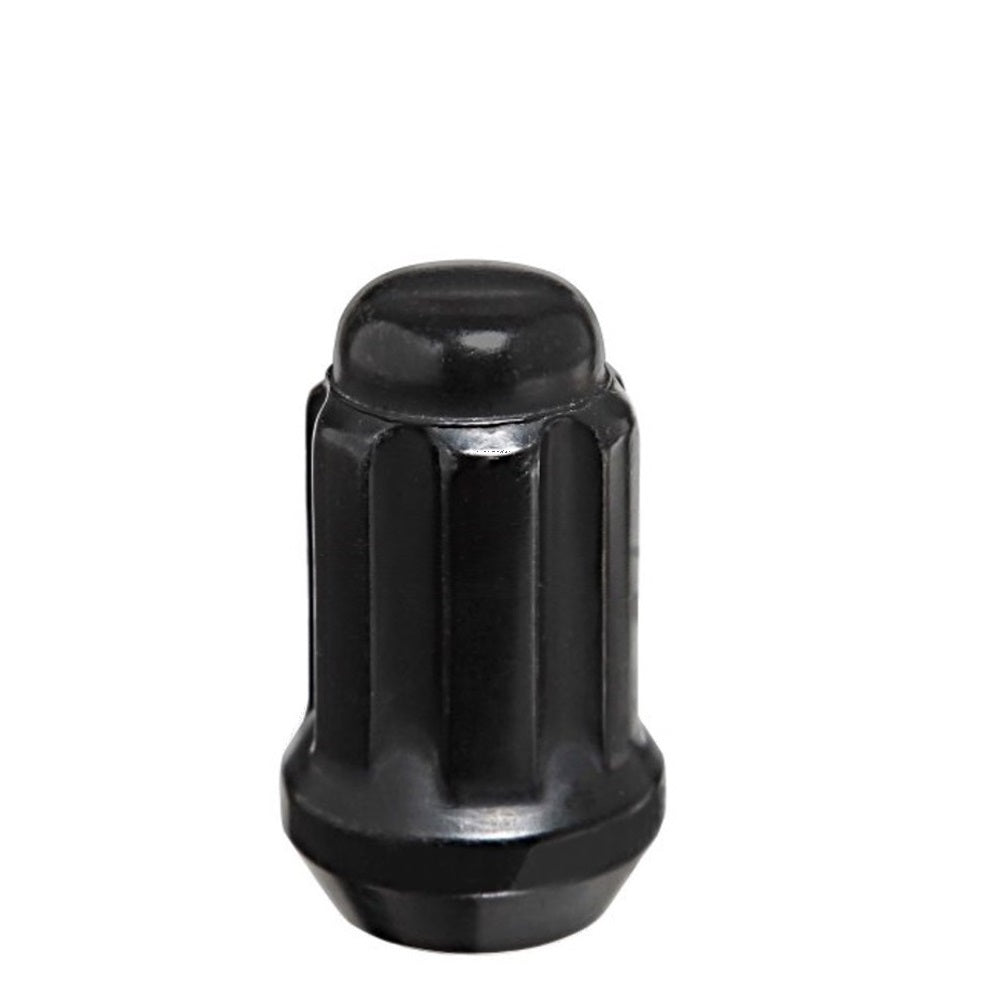 14x1.5 Bulge Acorn Truck Spline Lug Nut 1.65" Black - West Coast Wheel Accessories W1014SMB
