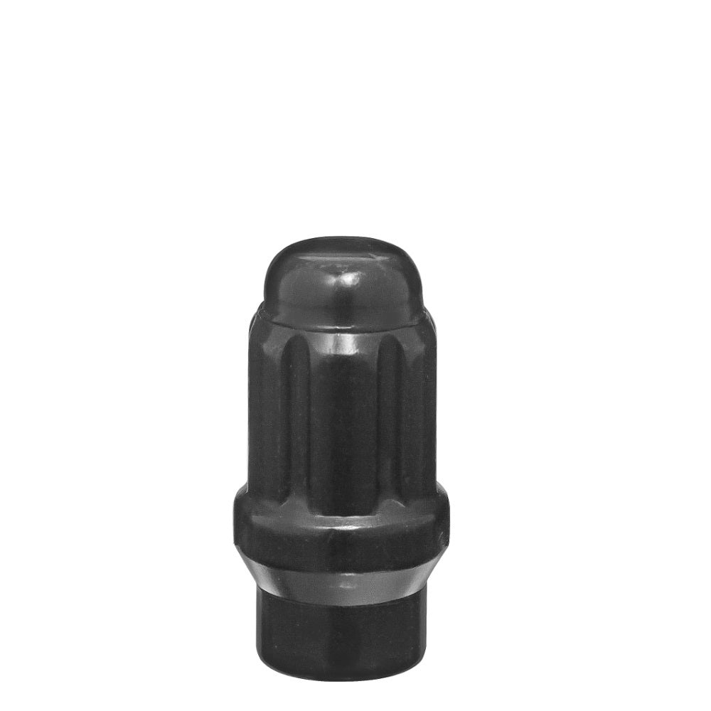 12x1.25 Bulge Acorn Car Spline ET Lug Nut 1.55" 0.25" Shank Black - West Coast Wheel Accessories W1025SEB