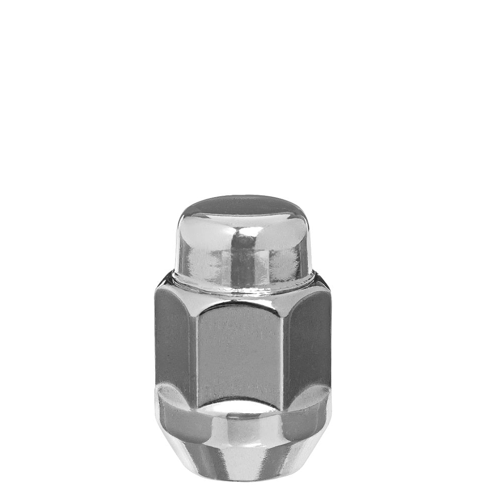 7/16" Bulge Acorn Lug Nuts 13/16" Hex 1.38" 2 PCS Chrome - West Coast Wheel Accessories W1376H-2