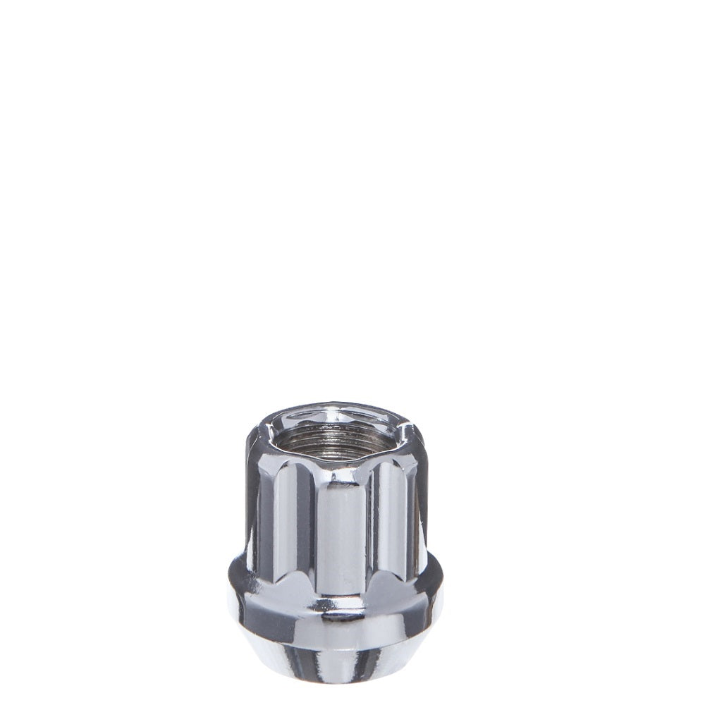 7/16" Open Bulge Acorn Spline Lug Nut 0.85" Chrome - West Coast Wheel Accessories W1716STO