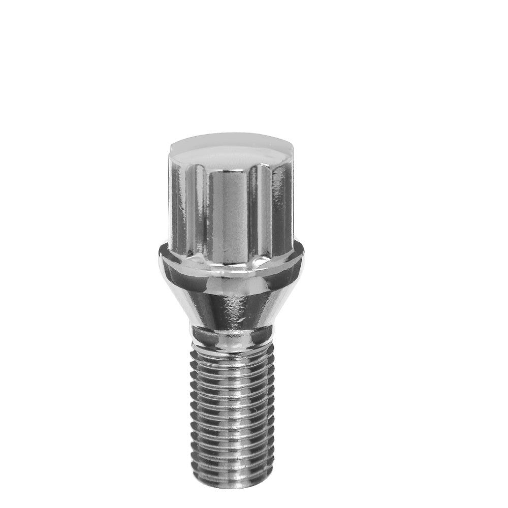 14x1.25 Conical Spline Lug Bolt 25mm Chrome - West Coast Wheel Accessories W2525CB
