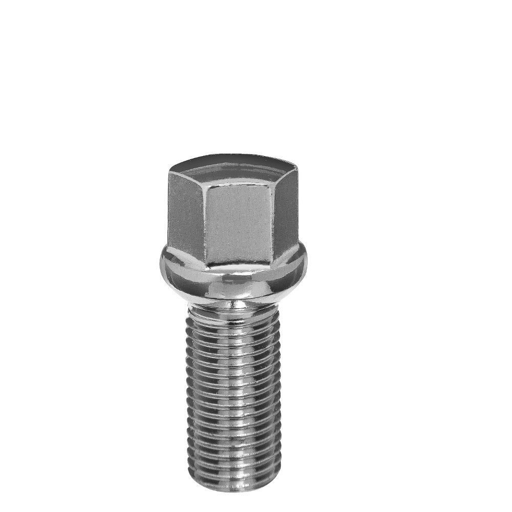 14x1.25 Ball Lug Bolt 17mm Hex 27mm Chrome - West Coast Wheel Accessories W2725BBH