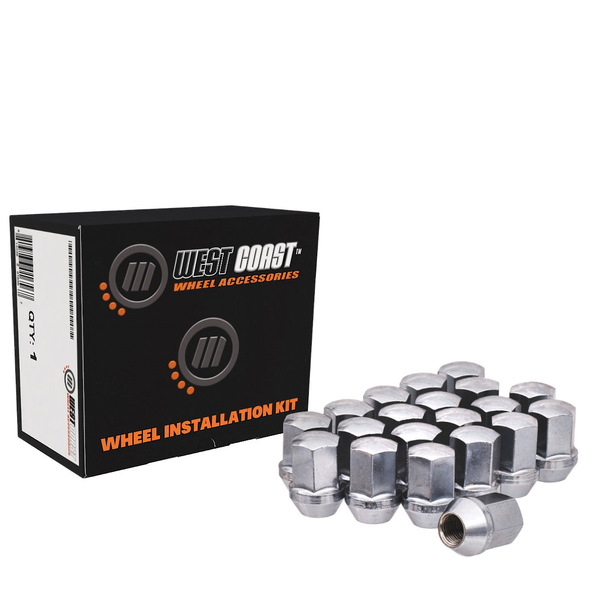 14x1.5 OE Style Lug Nut 7/8" Hex 1.53" 5 Lug Install Kit Fits Chevy GM - 80796 - West Coast Wheel Accessories W5514LS