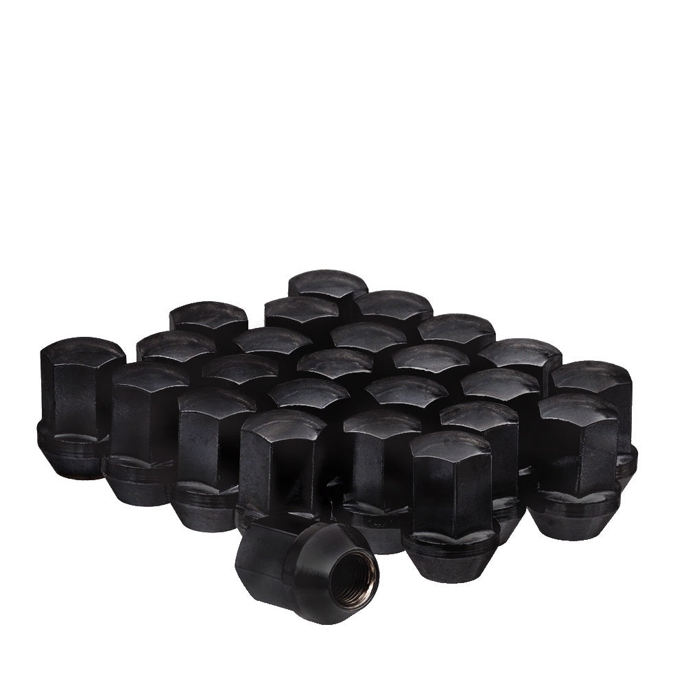 14x1.5 OE Style Lug Nut 7/8" Hex 1.53" 6 Lug Install Kit Black Fits Chevy GM - West Coast Wheel Accessories W5614LSB