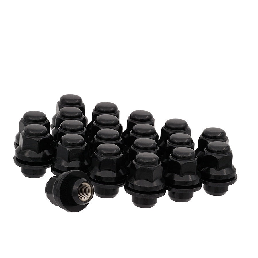 12x1.25 OE Style Lug Nuts 13/16" Hex 1.5" 6 Lug Install Kit Black Fits Nissan - 80367 - West Coast Wheel Accessories W566025B