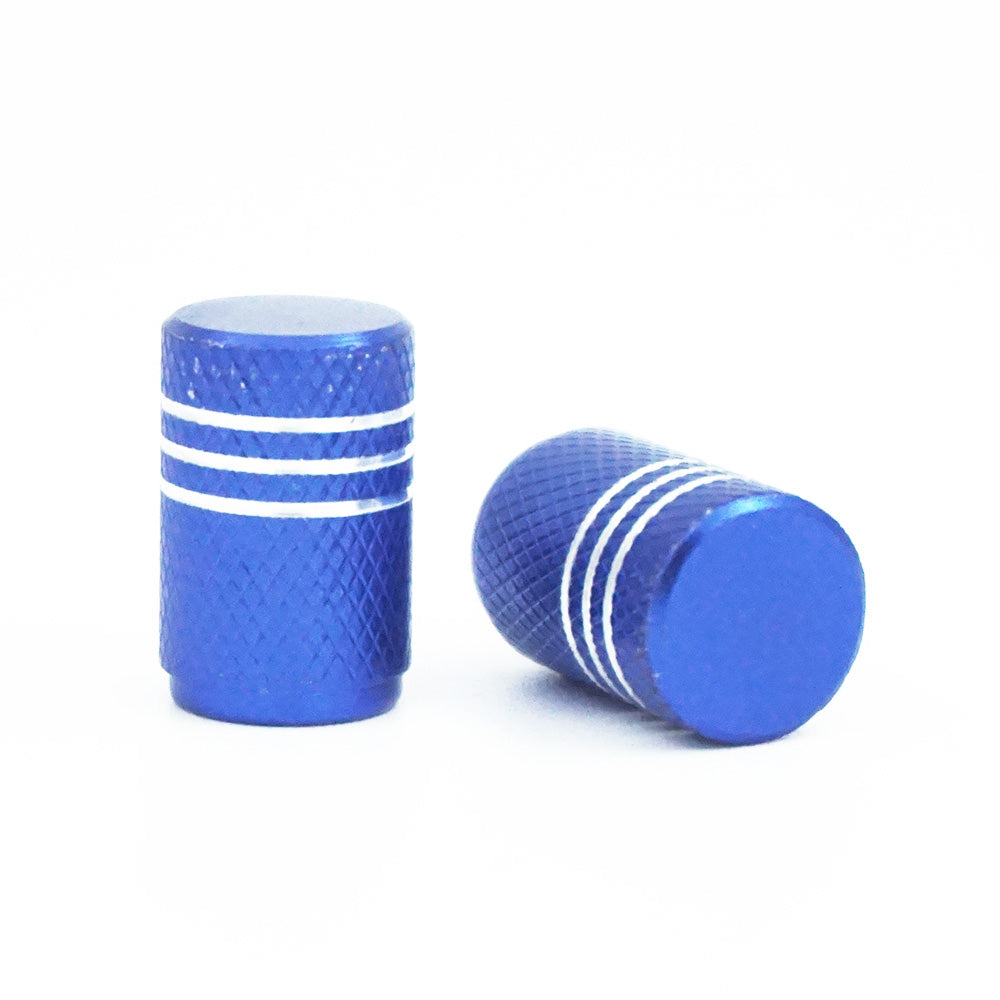 Blue Aluminum Valve Cap Plain - West Coast Wheel Accessories W9902BLU