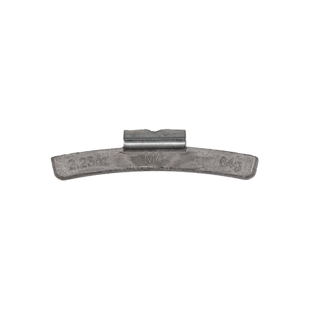 2.25 oz Lead Clip-on Weights Uncoated 25/box 250/case - MC Clip - West Coast Wheel Accessories WCPBMC-225