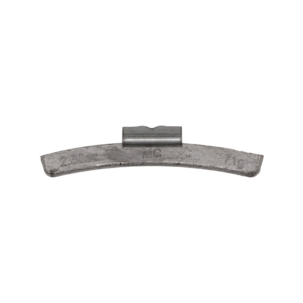 2.50 oz Lead Clip-on Weights Uncoated 25/box 250/case - MC Clip - West Coast Wheel Accessories WCPBMC-250