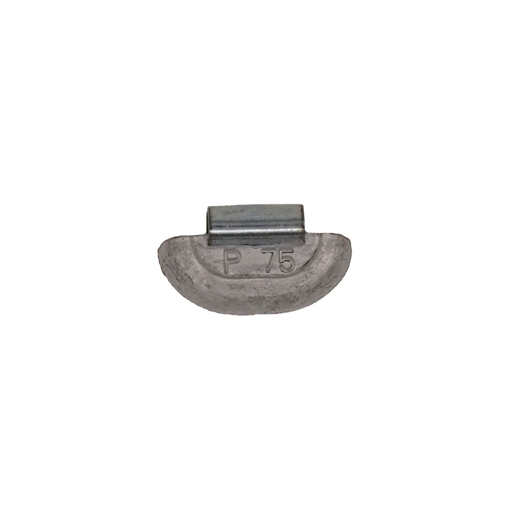 0.75 oz Lead Clip-on Weights Uncoated 25/box 500/case - P Clip - West Coast Wheel Accessories WCPBP-075