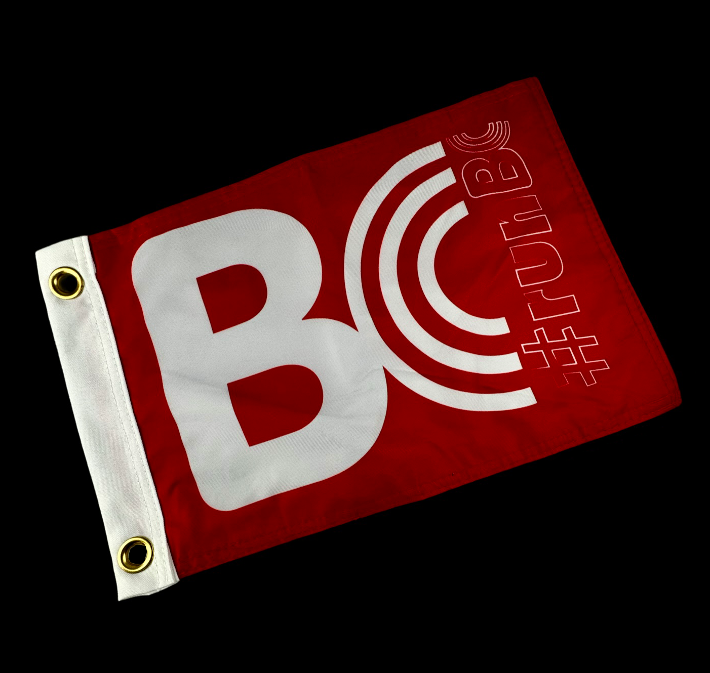 BC BRIAN CROWER BC8906 - BC Whip Flag #runBC 14"X 10" w/Grommets