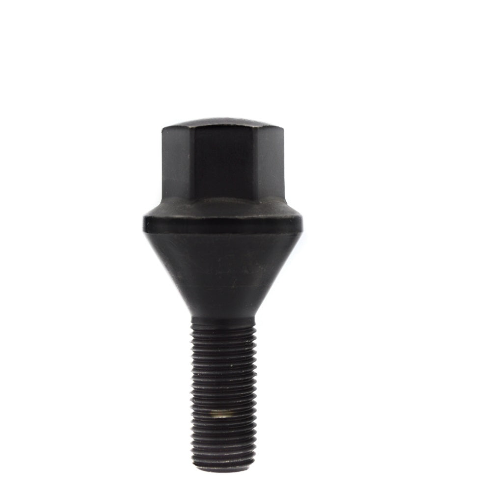 12x1.25 OE Style Lug Bolt 19mm Hex 25.5mm Black - West Coast Wheel Accessories WT60005B