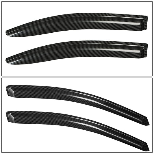 2005-2010 Pontiac G6 Carbon Fiber Style Window Visors 4PC Set