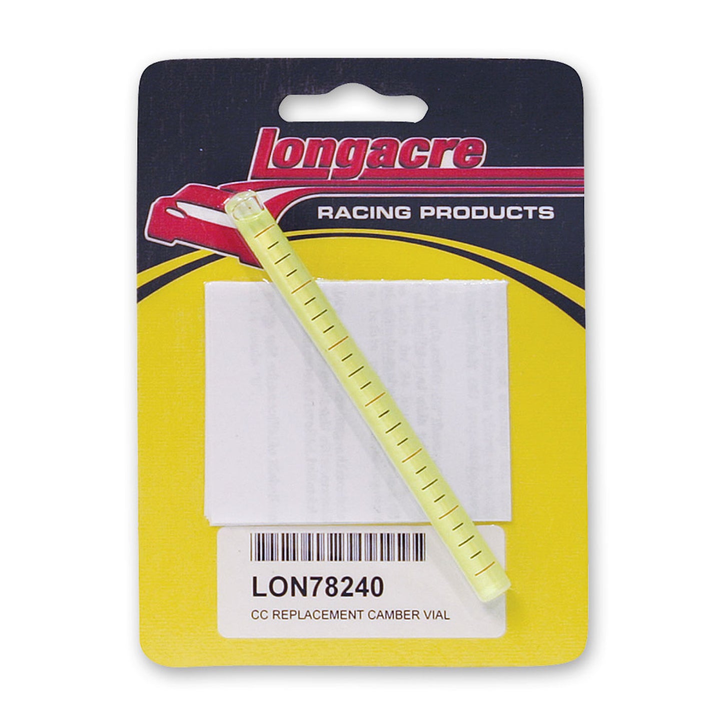 Longacre Replacement camber vial - 0-6 52-78240