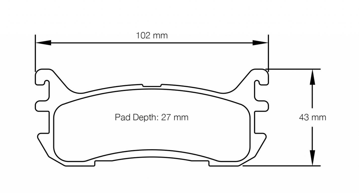 PAGID Racing Pagid Racing 8129 RST4 Compound Brake Pads 8129-RST4