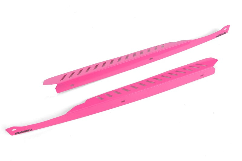 Perrin 08-14 WRX/STI Fender Shroud Set - Hyper Pink | PSP-ENG-549HP