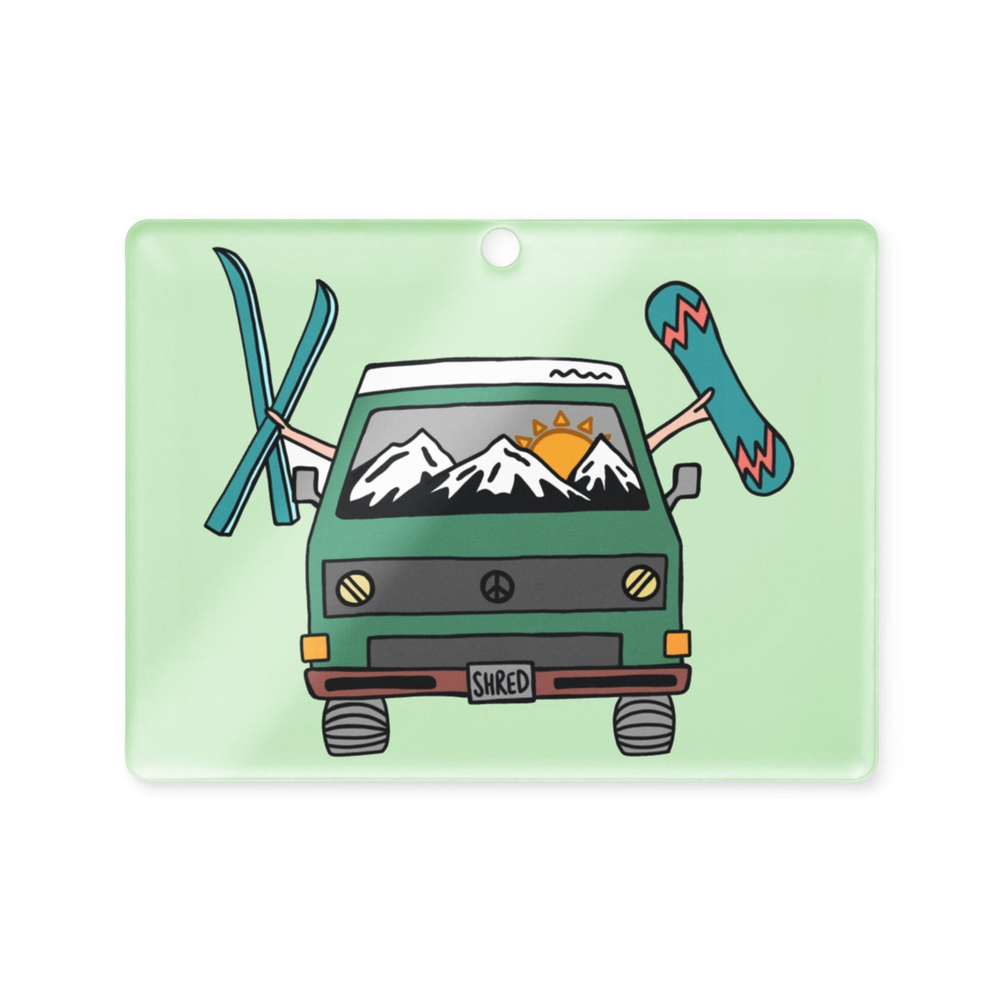 Shred Van Acrylic Ornament