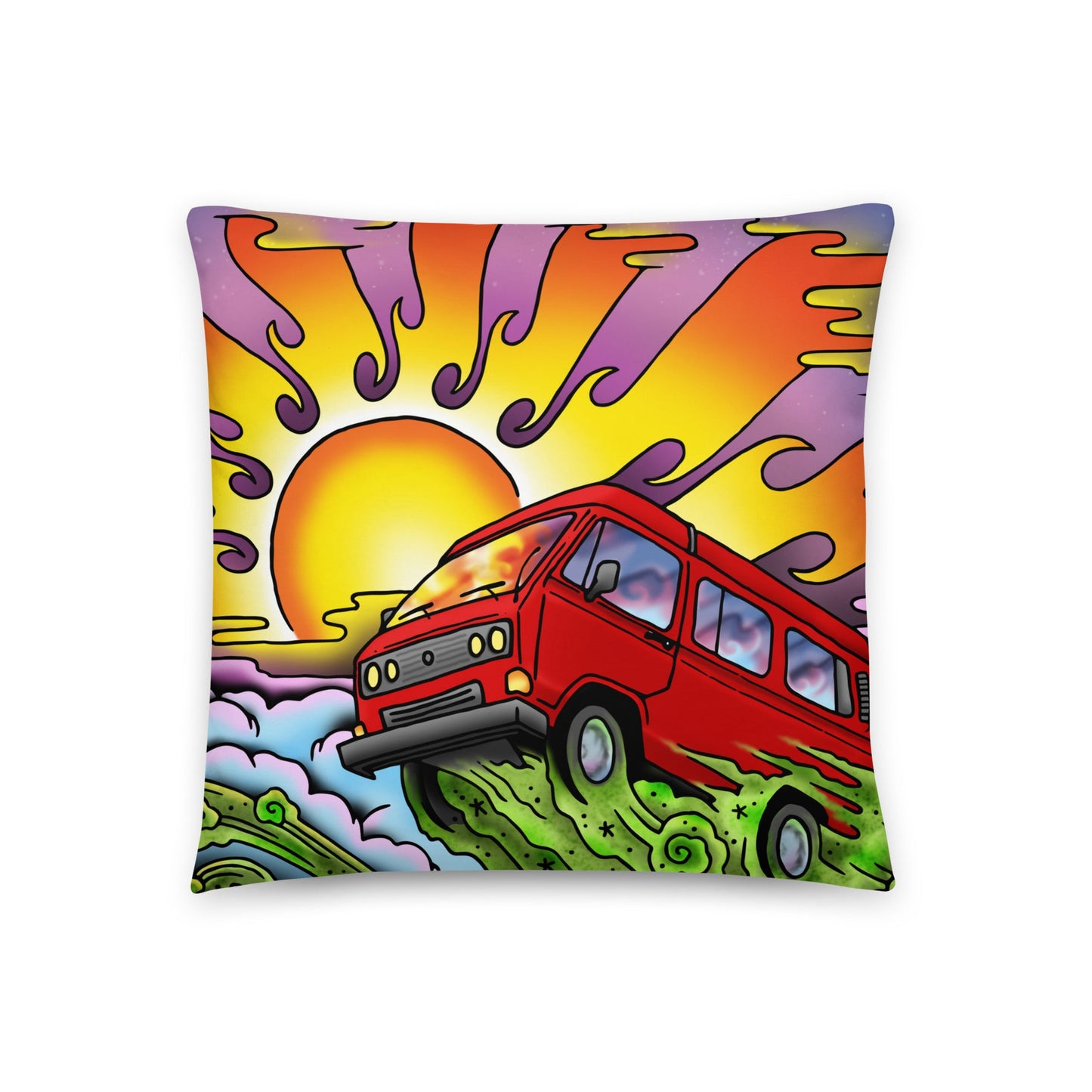 Van & Sun Throw Pillow