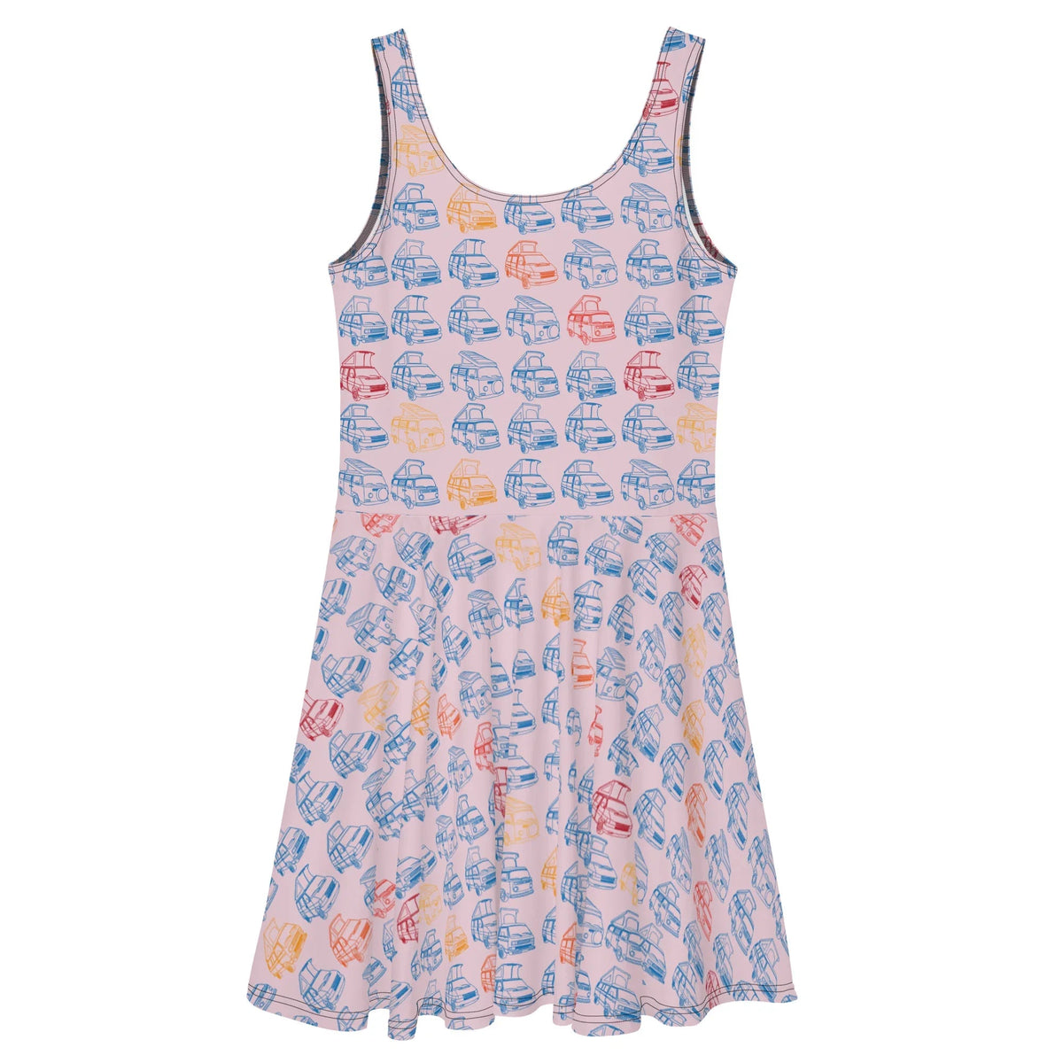 Rainbow Tile Skater Dress