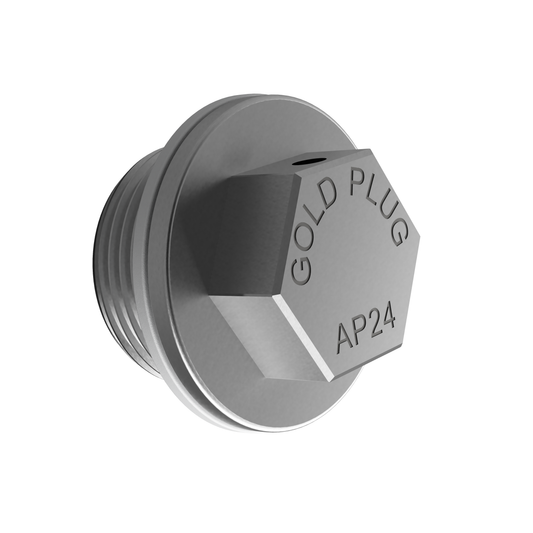 AP24 | GoldPlug | M24x1.5 | USA | Magnetic Drain Plug | Stainless | Fits All Toyota Front Differential Drain EXCLUDING Highlander 2020+ | SW24 Washer Included |