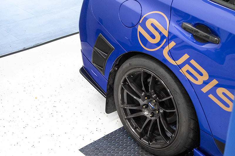 OLM Paint Matched/Gloss Black Rear Bumper Lip - World Rally Blue - 2015-2021 Subaru WRX / STI