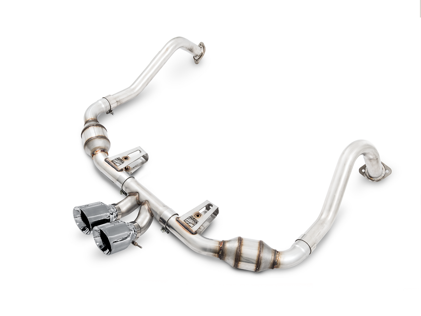 AWE Tuning Touring Edition Exhaust for Porsche 718 Boxster / Cayman - Chrome Silver Tips 3015-32080