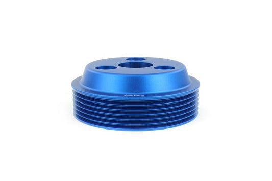 Perrin Lightweight Water Pump Pulley Blue WRX 15-21 / Forester 14-18 / Crosstrek 18-20 / Impreza 17-22 | PSP-ENG-111BL