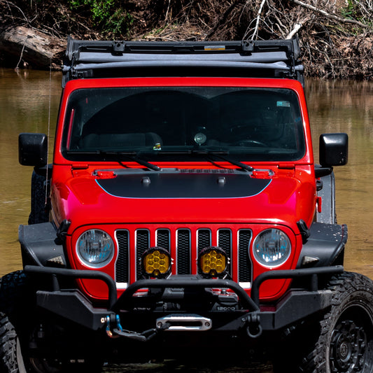 Black Topo Hood Graphic | fits Wrangler JL and Gladiator JT