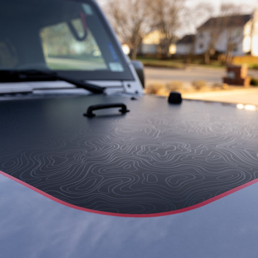 Hood Graphic for Wrangler JK | Black Topo