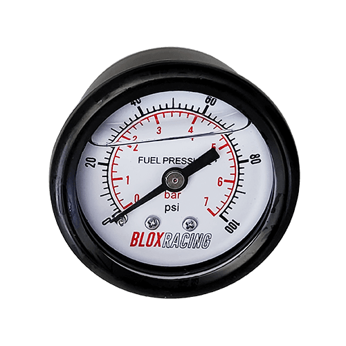 BLOX Racing Liquid-Filled Fuel Pressure Gauge 0-100psi