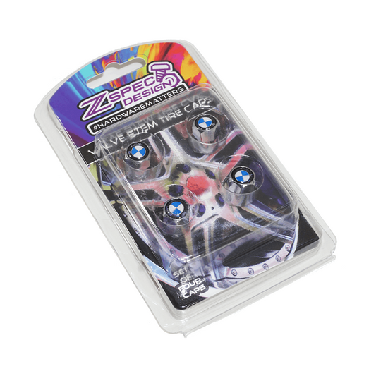 Chrome Valve Stem Tire Caps, Style: BMW