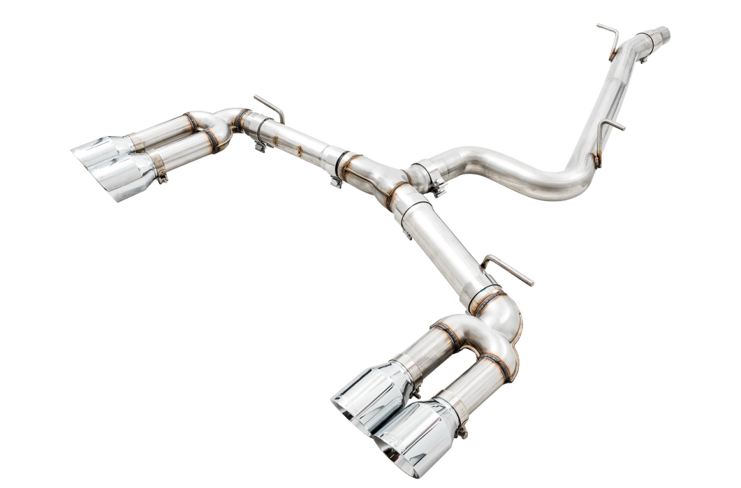 AWE Tuning Track Edition Exhaust for Audi 8V S3 - Chrome Silver Tips, 102mm 3015-42142