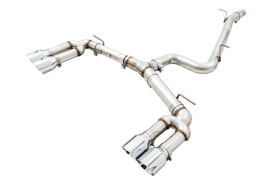 AWE Tuning Track Edition Exhaust for Audi 8V S3 - Chrome Silver Tips, 102mm 3015-42142