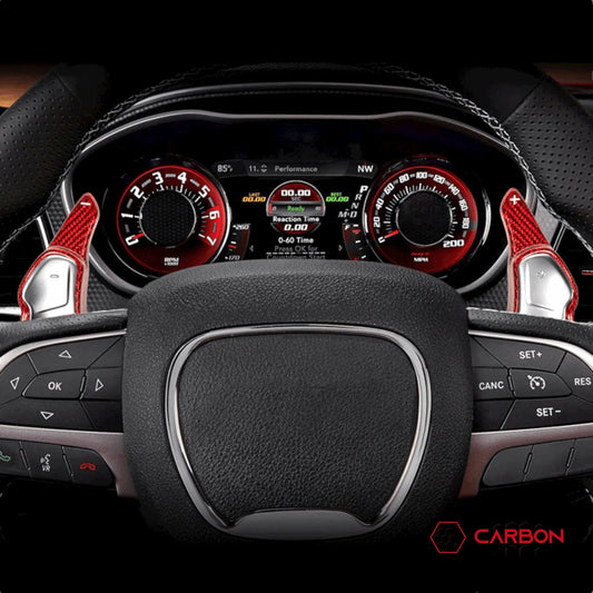 Carbon Fiber Paddle Shifter Extensions for Dodge Charger Challenger | Chrysler 300 | Jeep