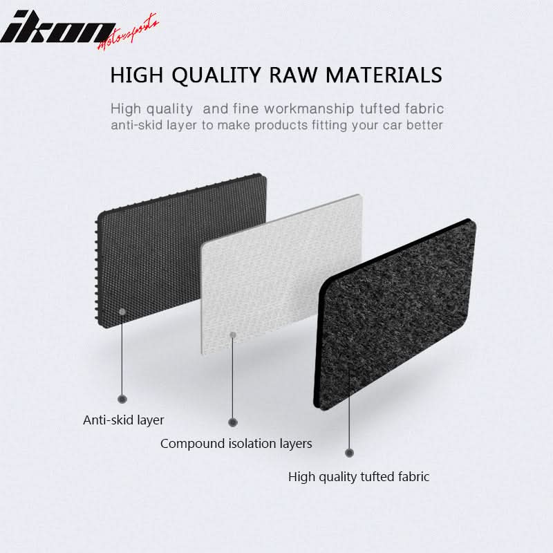 Car Floor Mat for 2006-2009 Volkswagen Golf Rabbit GTI Black 4PC Nylon