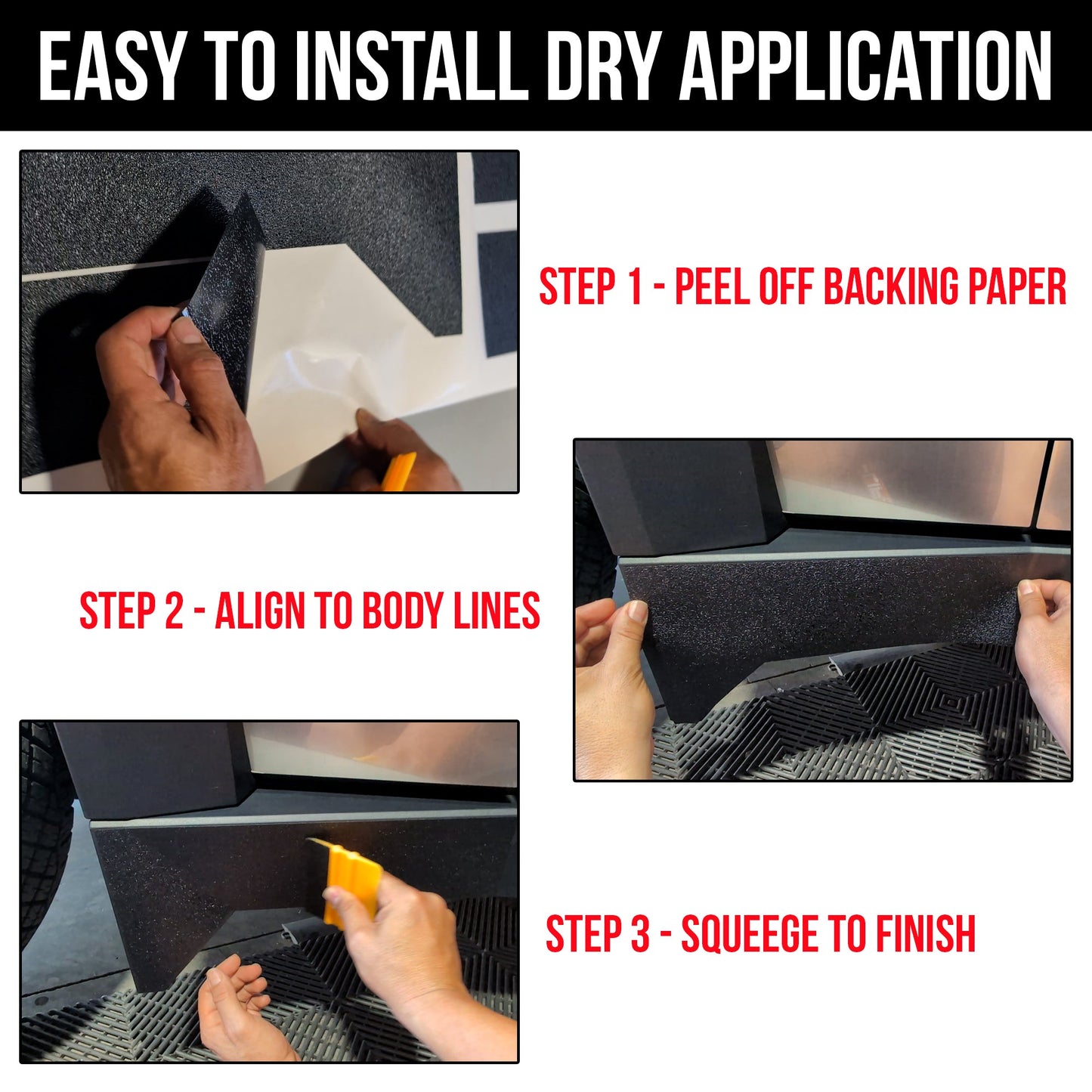 Cybertruck Cargo Bed Inner Sidewall Protection Armor Vinyl DIY Kit | TOProtect