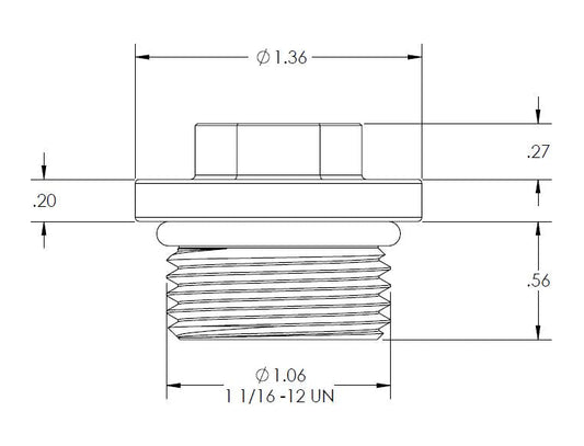 Neodymium Magnet-Equipped Drain Plug - Billet 304 Stainless Steel ppepower