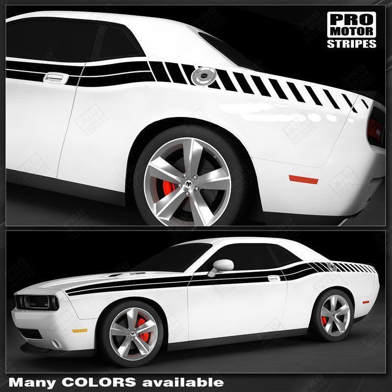 Dodge Challenger 2008-2023 Double Stripes with Strobe Side Decals