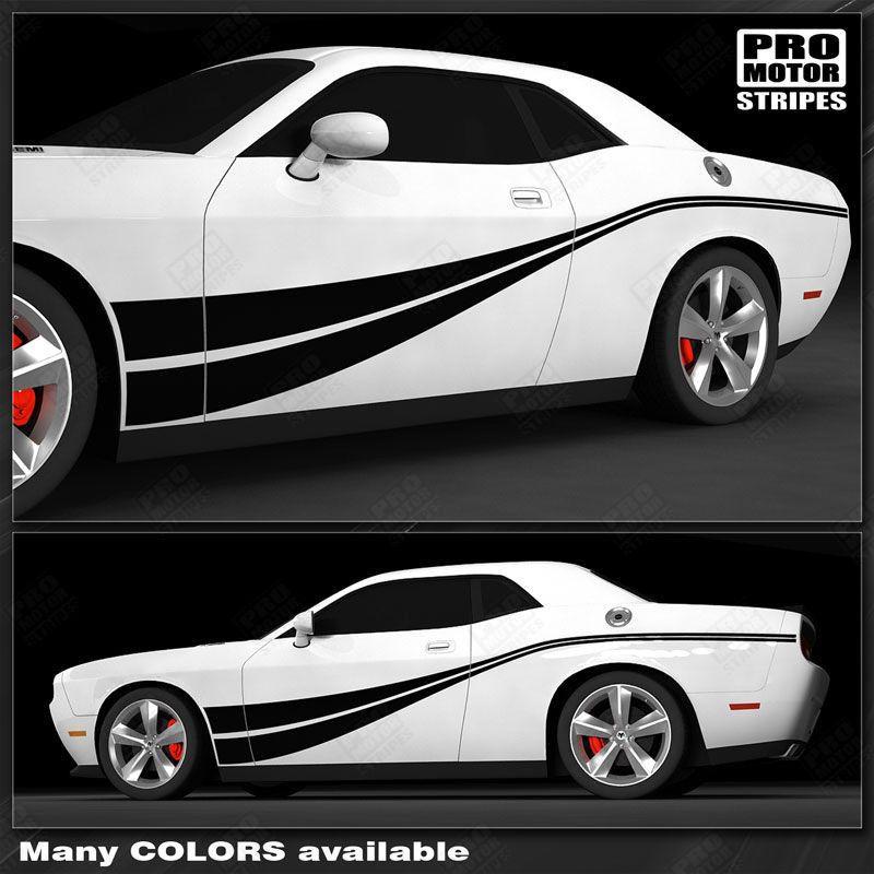Dodge Challenger 2008-2023 Double Wave Side Stripes