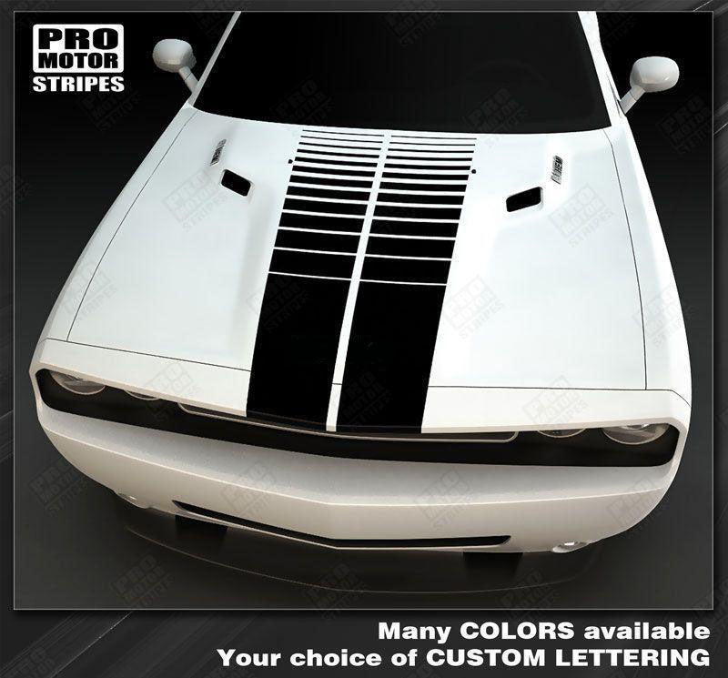Dodge Challenger 2008-2023 Emblem Hood Strobe Stripes