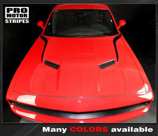 Dodge Challenger 2008-2023 Hood Cowl Side Accent Stripes