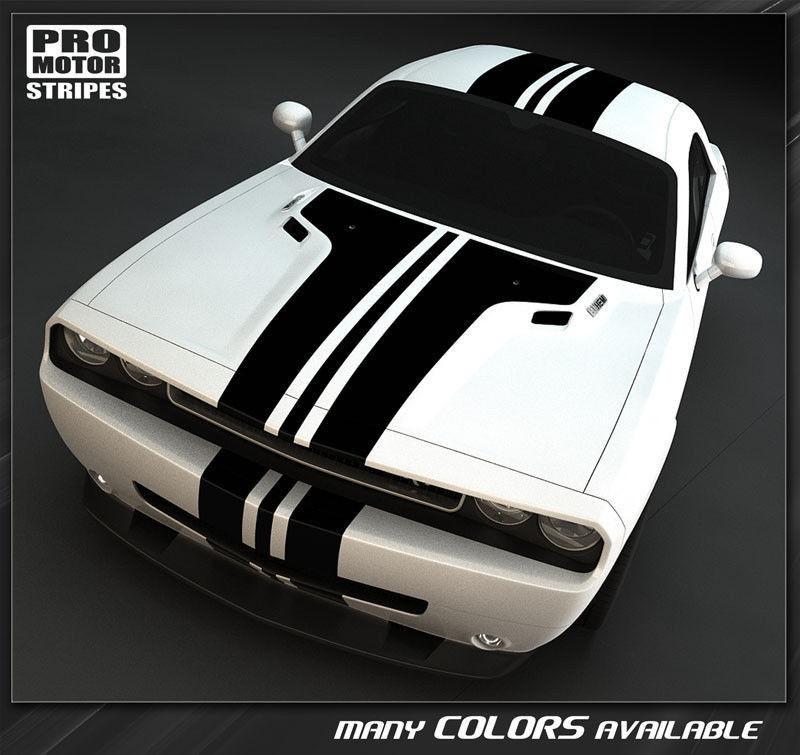 Dodge Challenger 2008-2023 Over-The-Top Center T-Stripes
