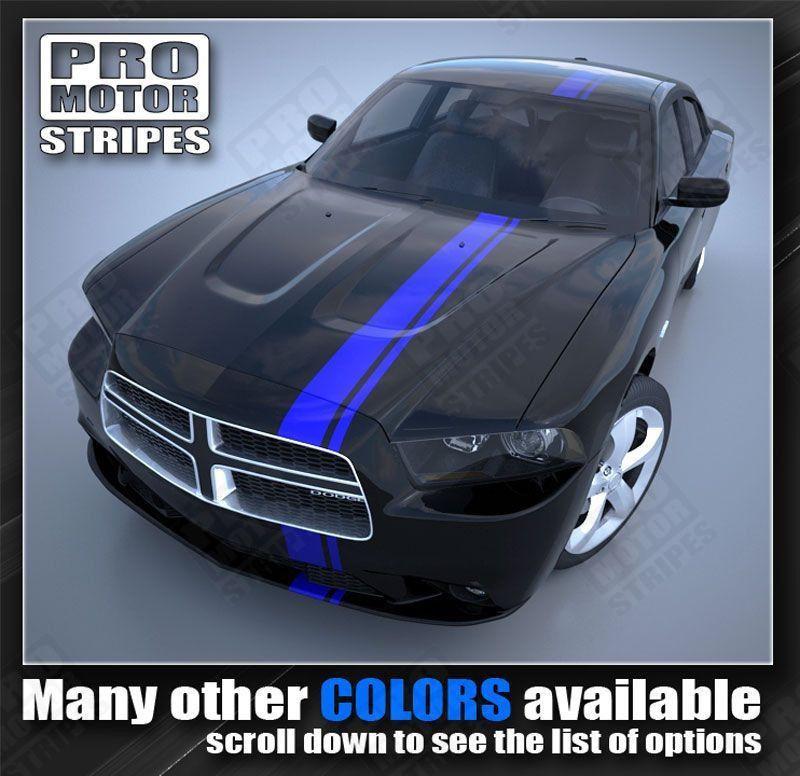 Dodge Charger 2011-2014 Offset Side Over-The-Top Stripes