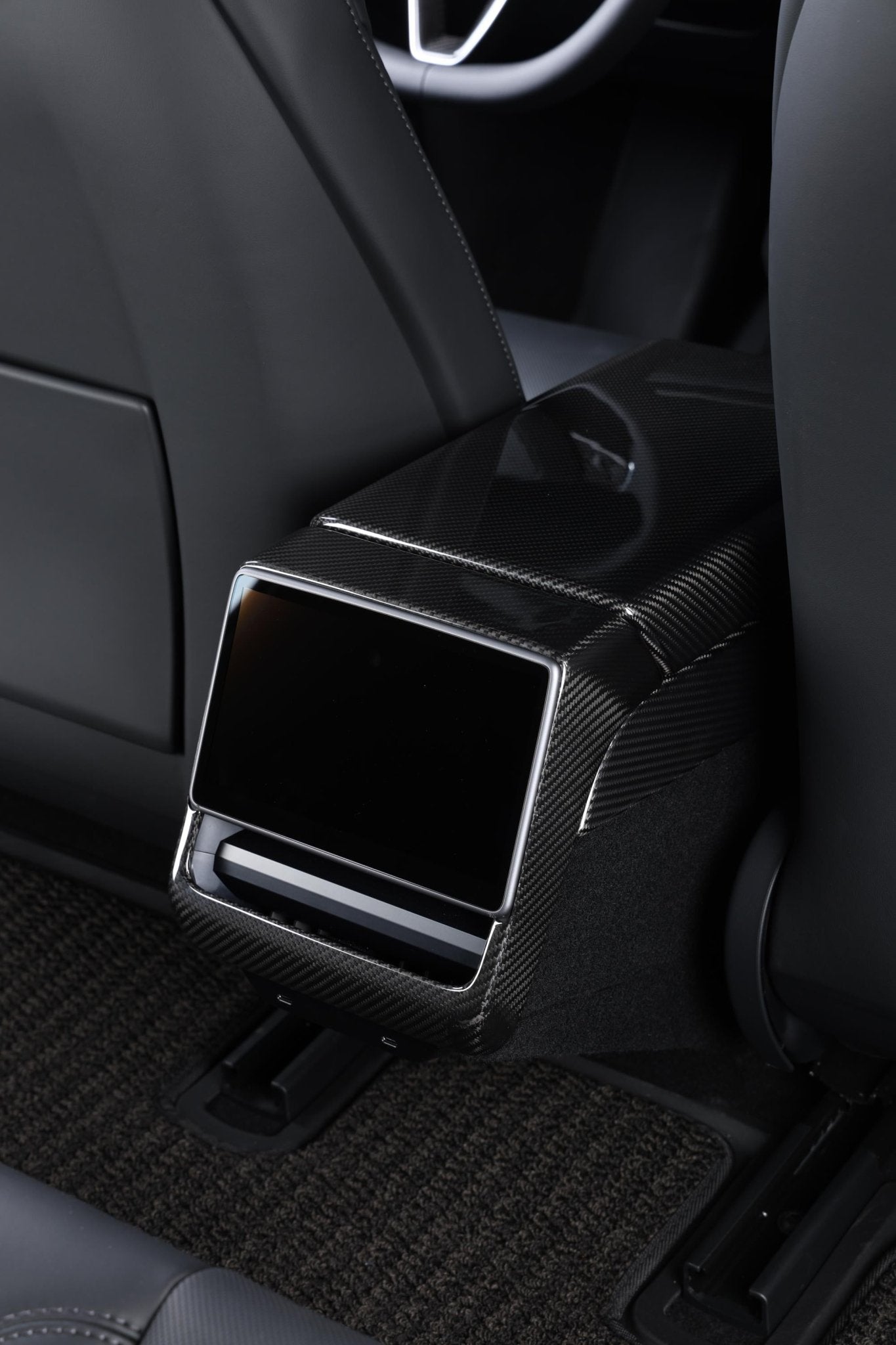 Dry Carbon Fiber Rear Display Frame for Tesla Model 3 Highland (Gloss)