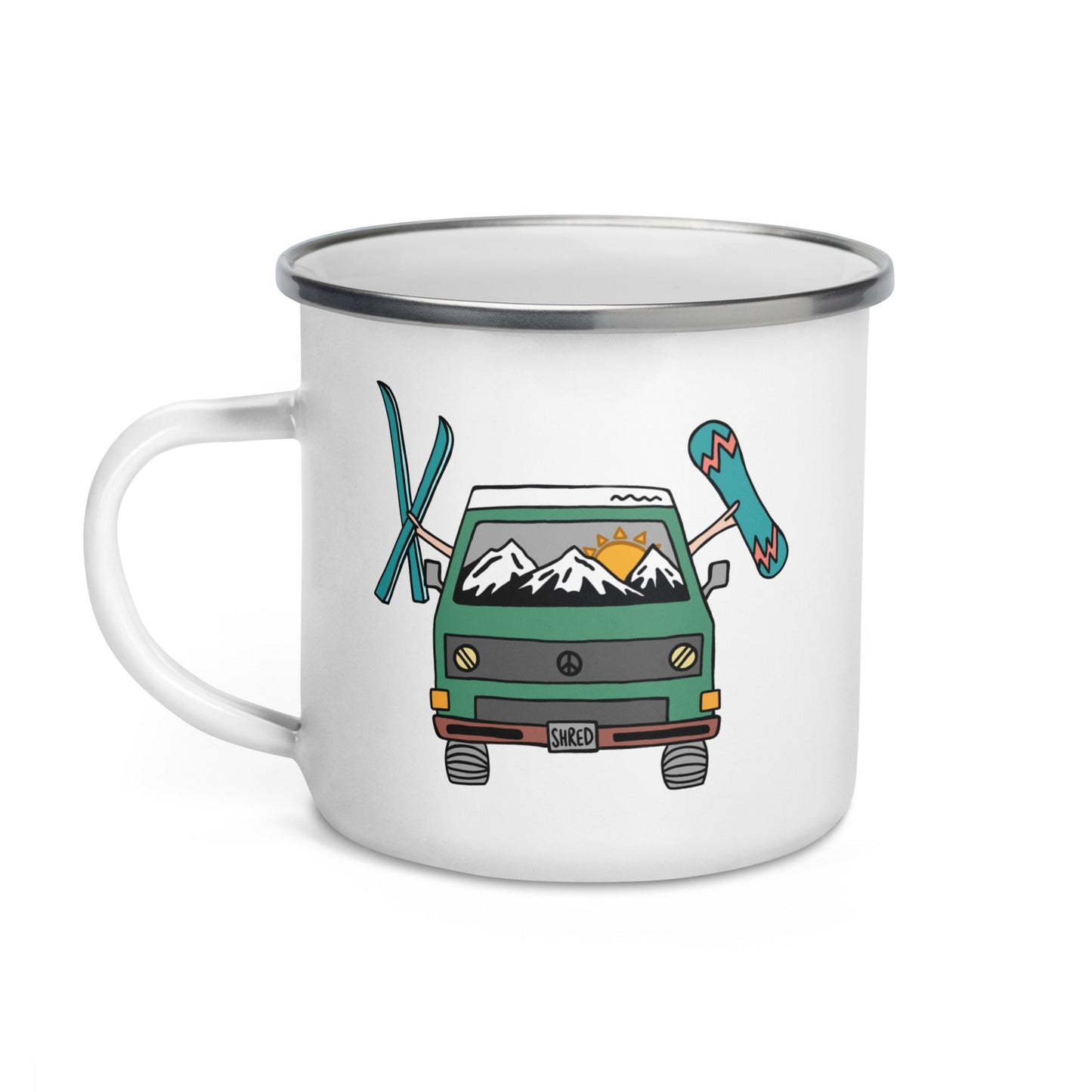 Shred Van Enamel Mug