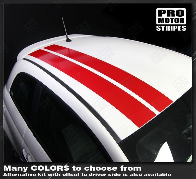 Fiat 500 2007-2015 Over-the-top Offset Double Stripes